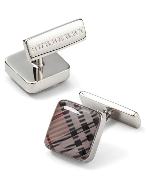 burberry check cufflinks|burberry cufflinks for men.